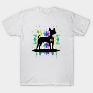 Rat Terrier Ratter Stencil T-Shirt